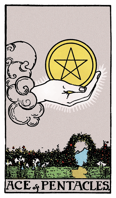 Ace of Pentacles tarot card