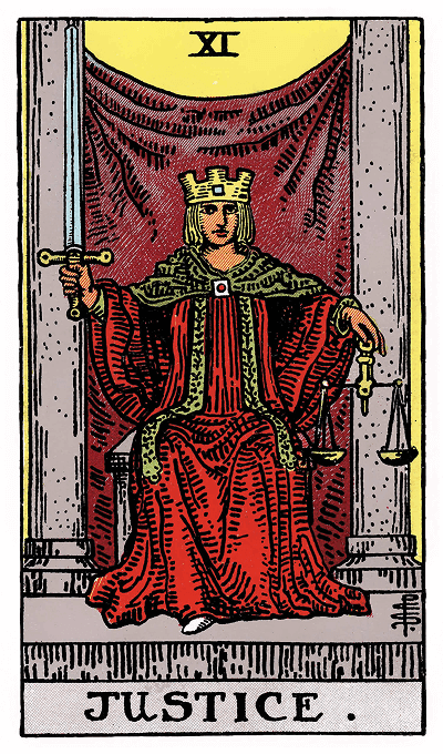 Justice tarot card