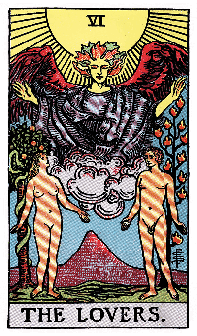 The Lovers tarot card