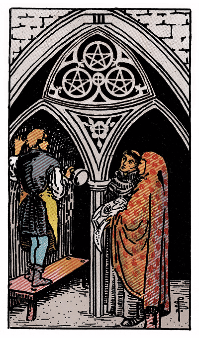 Three of Pentacles tarot card