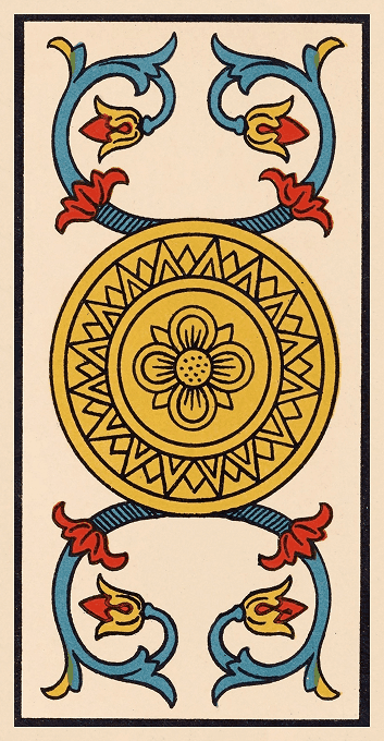 The Ace of Pentacles — Marseille version