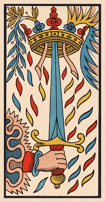 The Ace of Swords — Marseille version