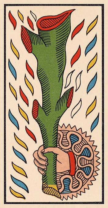 The Ace of Wands — Marseille version