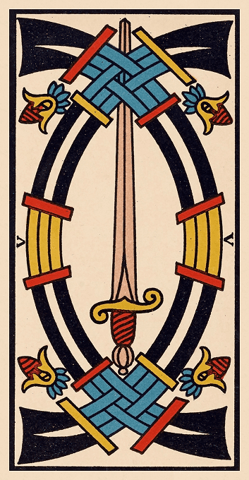 The Five of Swords — Marseille version