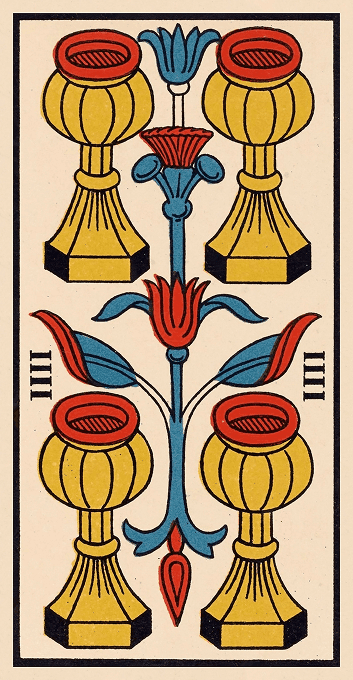 The Four of Cups — Marseille version