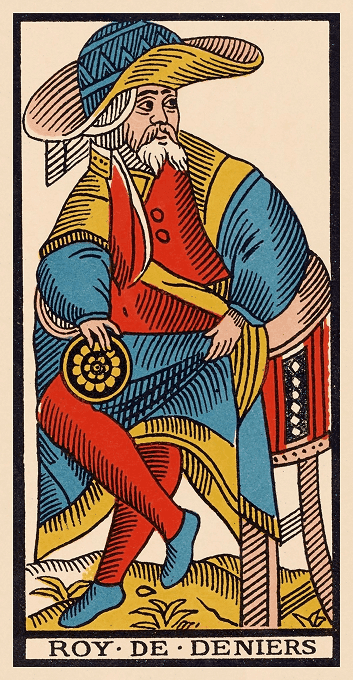 The King of Pentacles — Marseille version