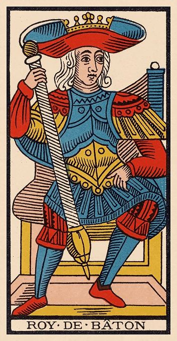 The King of Wands — Marseille version