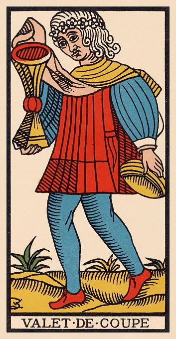 The Page of Cups — Marseille version