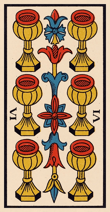 The Six of Cups — Marseille version