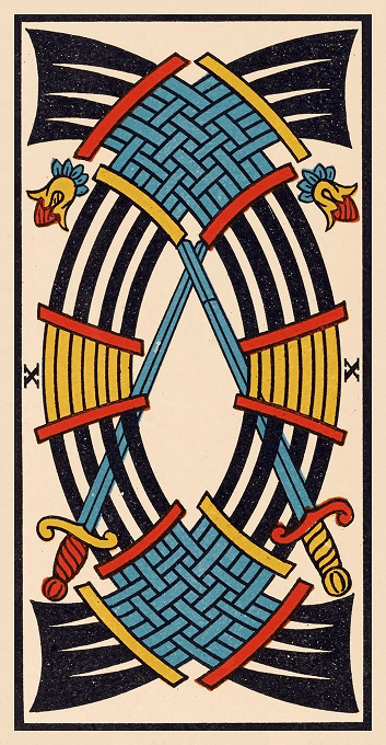 The Ten of Swords — Marseille version