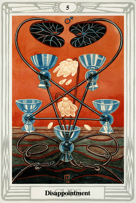 The Five of Cups — Thoth version