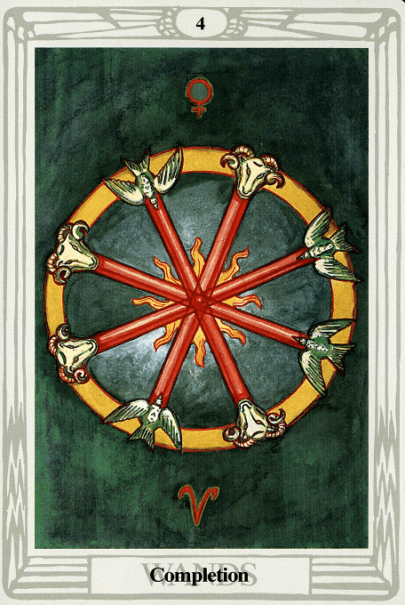 The Four of Wands — Thoth version