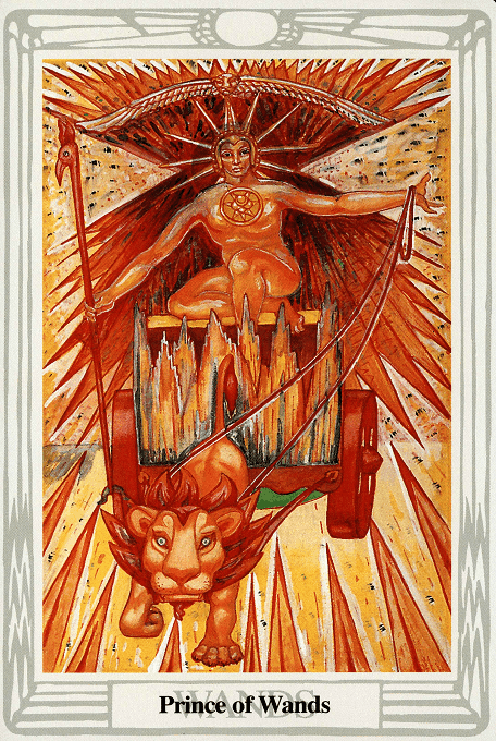 The Knight of Wands — Thoth version