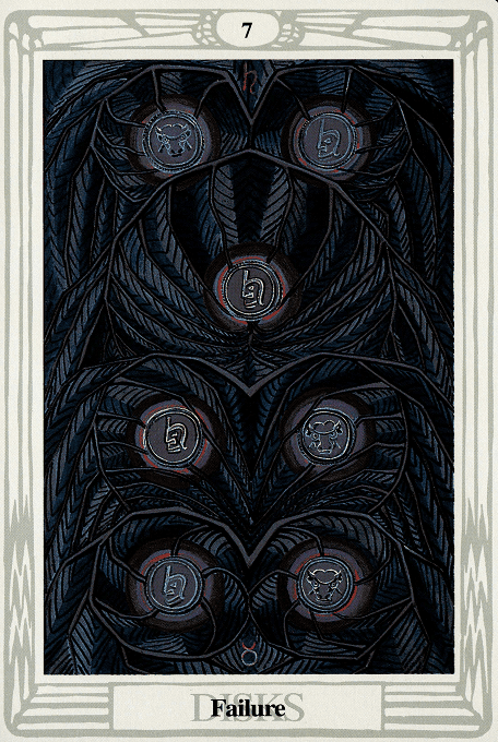 The Seven of Pentacles — Thoth version
