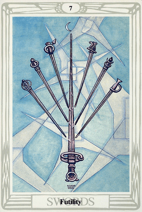 The Seven of Swords — Thoth version