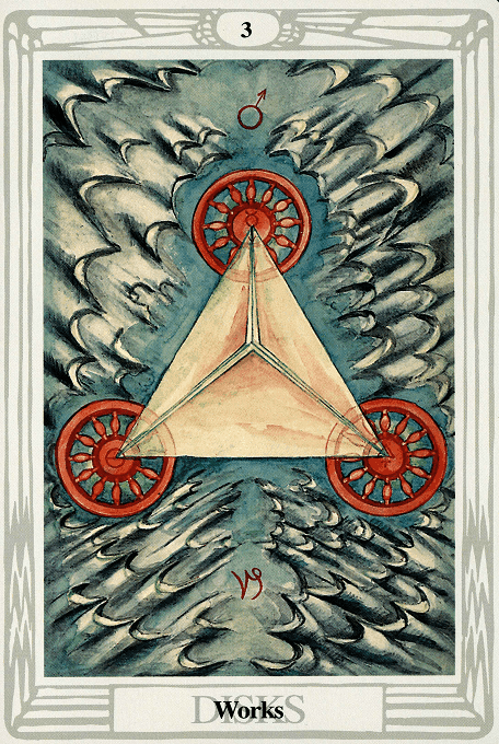 The Three of Pentacles — Thoth version
