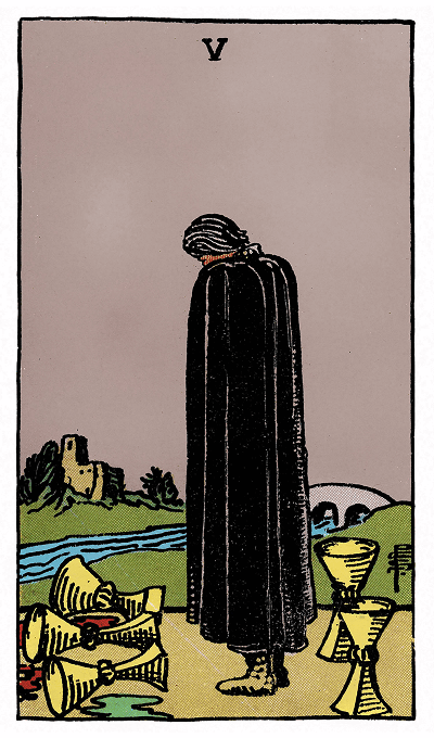 five of cups tarot card