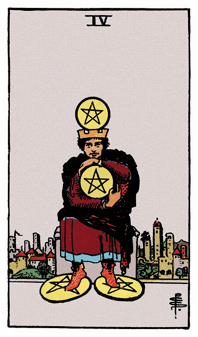 four of pentacles tarot card