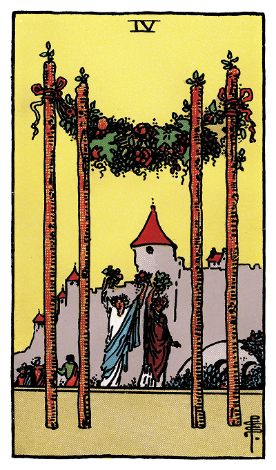 four of wands tarot card