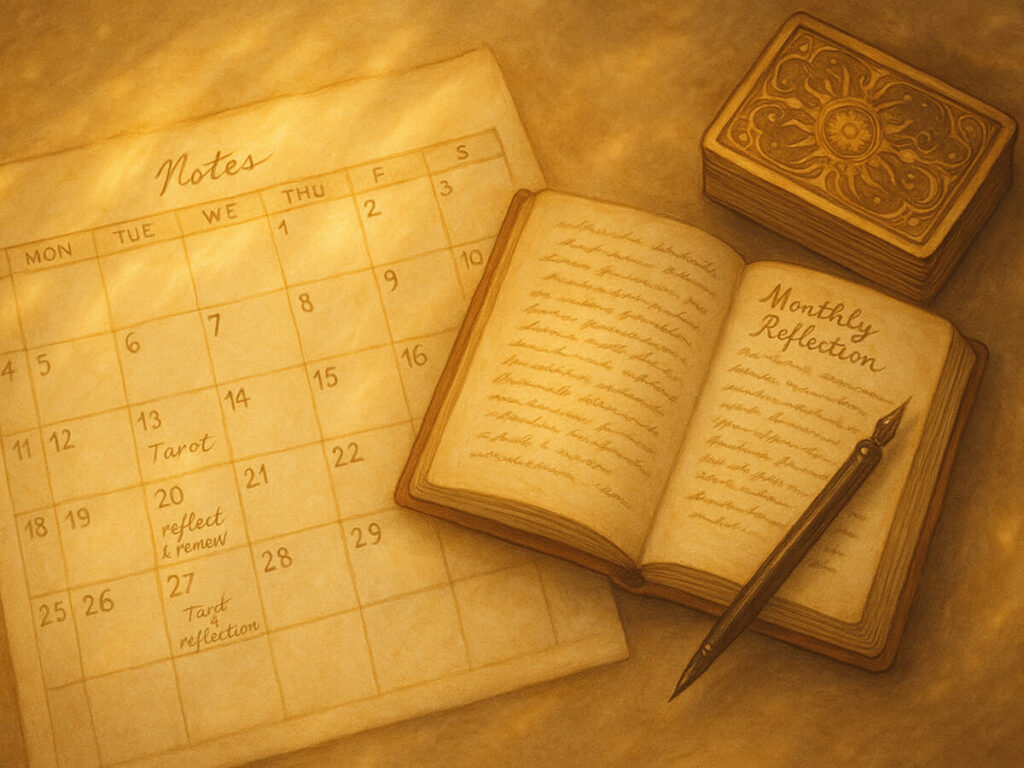 a book and pen next to a calendar