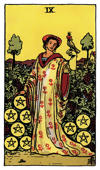 nine of pentacles tarot card