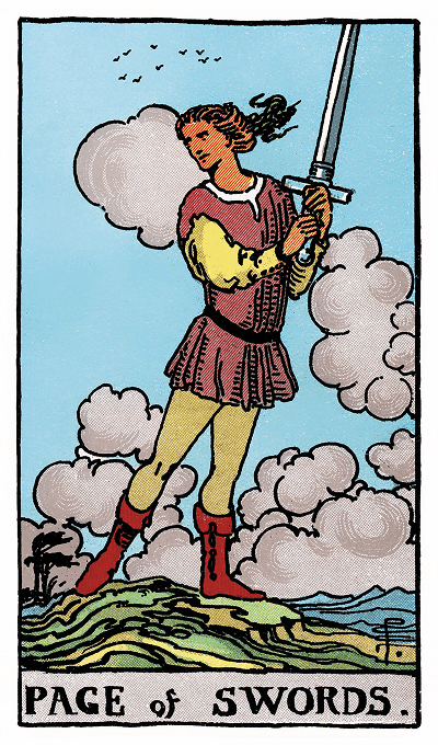 page of swords tarot card