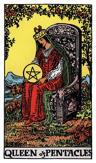 queen of pentacles tarot card