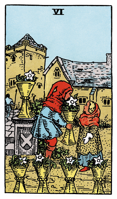 six of cups tarot card