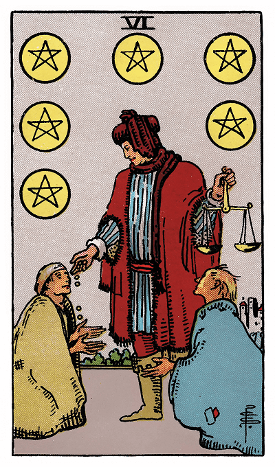 six of pentacles tarot card