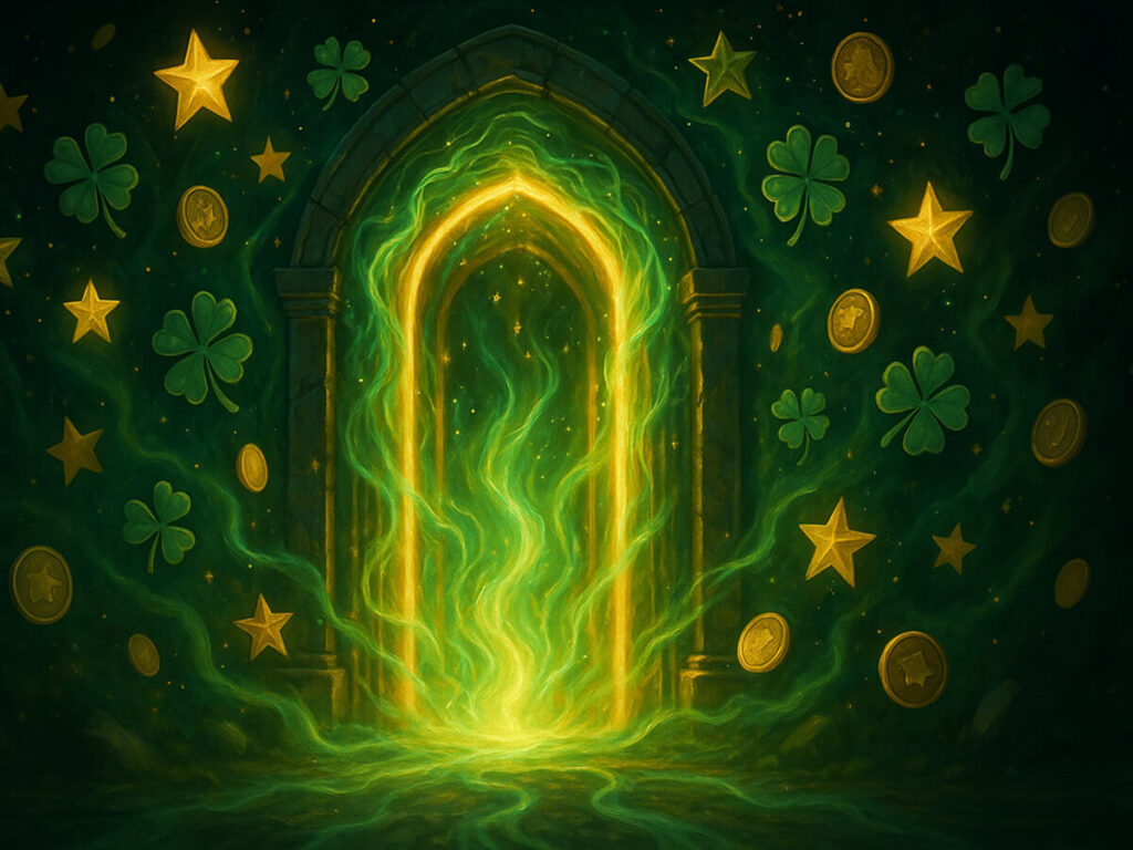 a green light coming out of a doorway