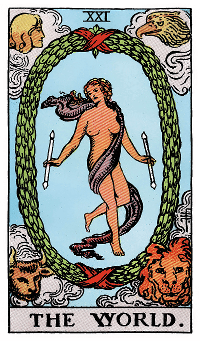 the world tarot card