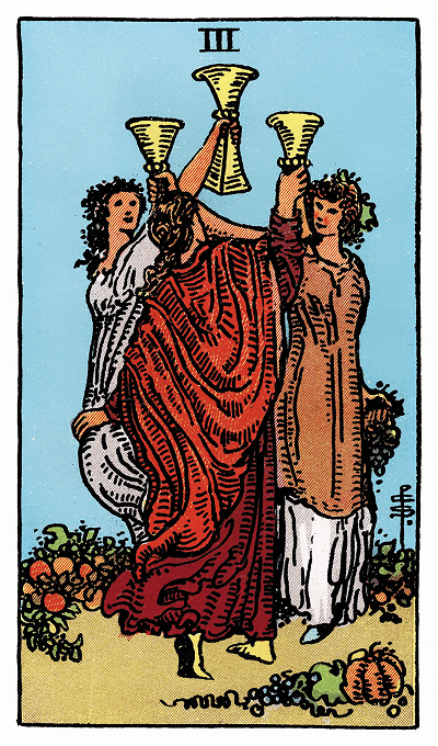 three of cups tarot card