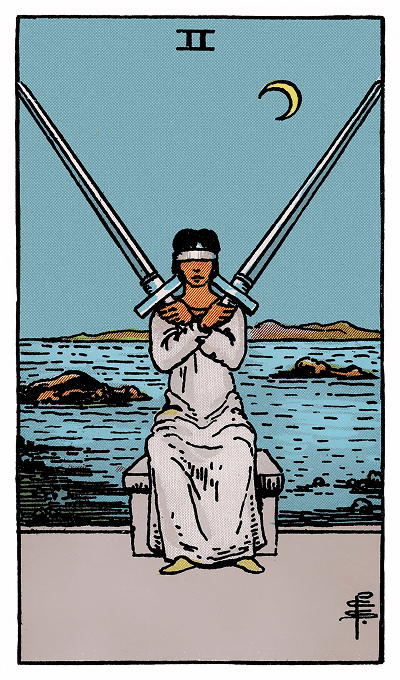 two of swords tarot card