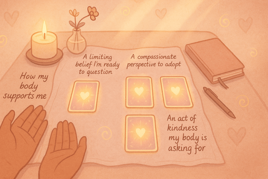 Tarot cards for self-acceptance reflection