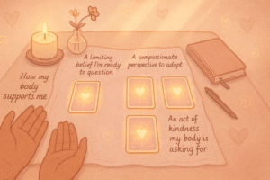 Tarot cards for self-acceptance reflection