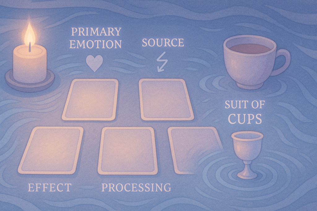 Tarot spread for emotional exploration.