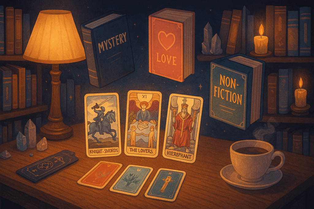 Tarot cards on a cozy table